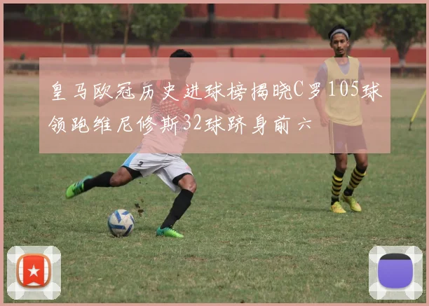 皇马欧冠历史进球榜揭晓C罗105球领跑维尼修斯32球跻身前六